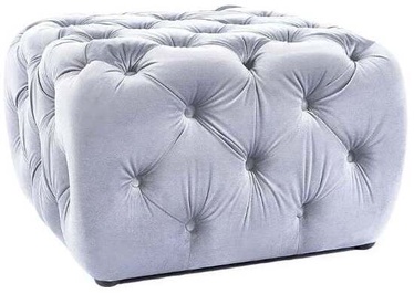 Pufs Sophia Velvet Bluvel 03, gaiši pelēka, 61 cm x 61 cm x 41 cm