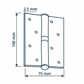 Lankstas durims Haushalt, 7.5 cm, 0.25 cm, 2 vnt.