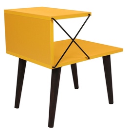 Ночной столик Kalune Design Cross 854KLN3309, желтый, 40 x 50 см x 55 см