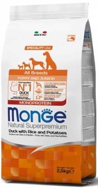 Sausā suņu barība Monge Speciality Duck-Rice-Potatoes, pīles gaļa/rīsi/kartupeļi, 2.5 kg