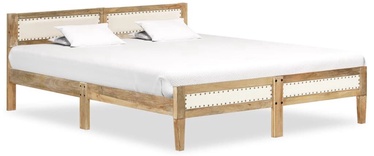 Кровать VLX Solid Mango Wood 288426, коричневый, 205x145 см