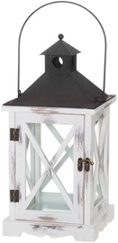Küünlahoidja 4Living Victor 607903, klaas/puit/metall, 37.5 cm, valge
