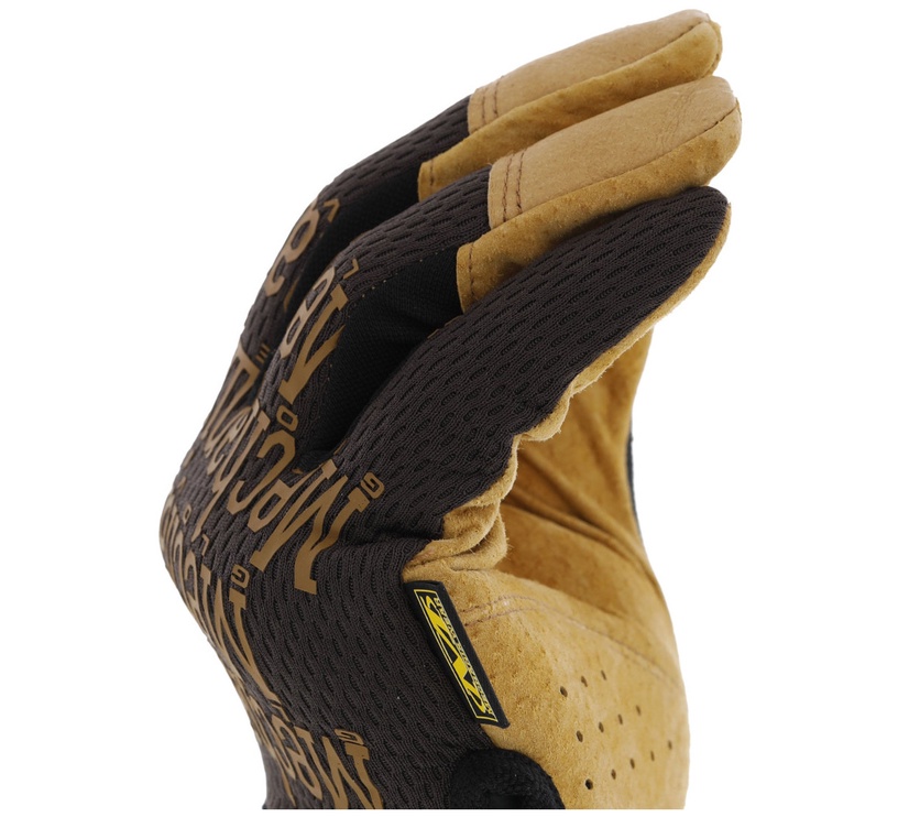 Darba cimdi pirkstaiņi Mechanix Wear The original, dabīgā āda, XL