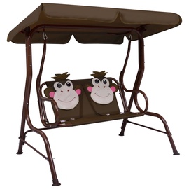 Aiakiik VLX Kids Swing Benc Monkey 48097, pruun, 115 cm x 75 cm x 110 cm