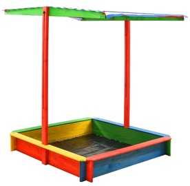 Песочница VLX Wooden 316475, 115 x 115 см, многоцветный