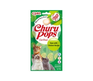 Лакомство для кошек Inaba Churu Cat Pops Tuna Chicken, 0.06 кг, 4 шт.