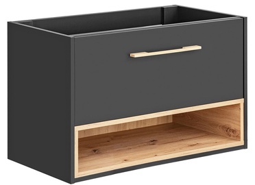 Шкаф для раковины Hakano Galio, дубовый/темно-серый, 46 x 80 см x 57 см