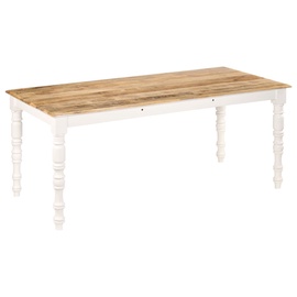 Söögilaud VLX 246272, valge/puu, 1800 mm x 900 mm x 760 mm