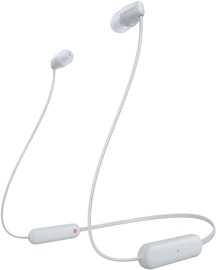 Belaidės ausinės Sony WI-C100, balta