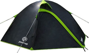 Divvietīga telts Peme Taurus 2 80239, melna/zaļa