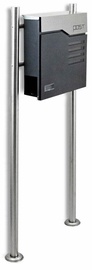 Postkast Bituxx B2M 3107, hõbe/tumehall, 16 cm x 50 cm x 120 cm