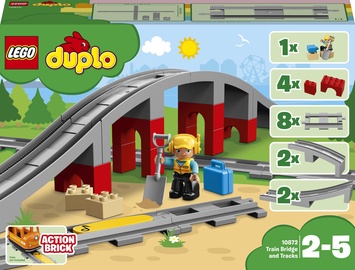 Konstruktor LEGO DUPLO Train Bridge And Tracks 10872