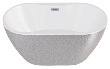Vann, teisaldatav Besco Navia Glam Silver, 160 cm x 80 cm x 60 cm, ovaalne