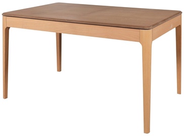 Pusdienu galds izvelkams Kalune Design Evone, brūna, 120 - 160 cm x 80 cm x 75 cm