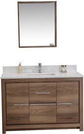 Комплект мебели для ванной Kalune Design Superior 48, белый/ореховый, 54 x 120 см x 86 см
