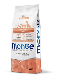 Sausā suņu barība Monge Speciality Line Adult All Breeds Salmon and Rice, 12 kg