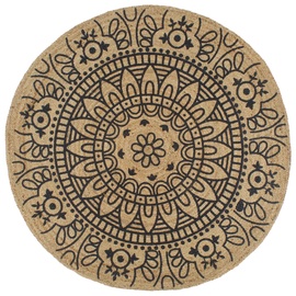 Ковер VLX Print 133701, коричневый/темно-синий, 90 см x 90 см