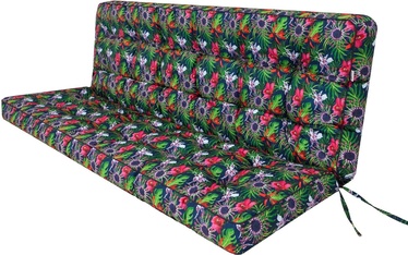 Комплект подушек для сидения Hobbygarden Pola P12KIL11, зеленый/многоцветный, 120 x 105 см