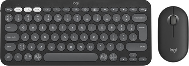 Клавиатура Logitech Pebble 2 Combo EN, графитовый, беспроводная