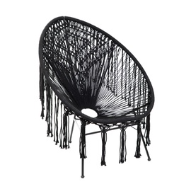 Atzveltnes krēsls Homla Acapulco Bliss 870953, melna, 93 cm x 73 cm x 85 cm