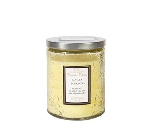 Свеча цилиндрическая Romantic times Glass Vanilla Bourboun, 1 - 32 час, 70 мм x 90 мм