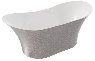 Vann, teisaldatav Besco Amber Glam Silver, 170 cm x 80 cm x 72 cm, ovaalne