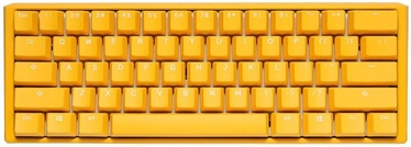 Klaviatūra Ducky One 3 Mini Cherry MX Brown EN (US), dzeltena (bojāts iepakojums)