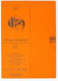 Бумага для рисования Smiltainis Authenticpad, A4, 200 g/m², белый