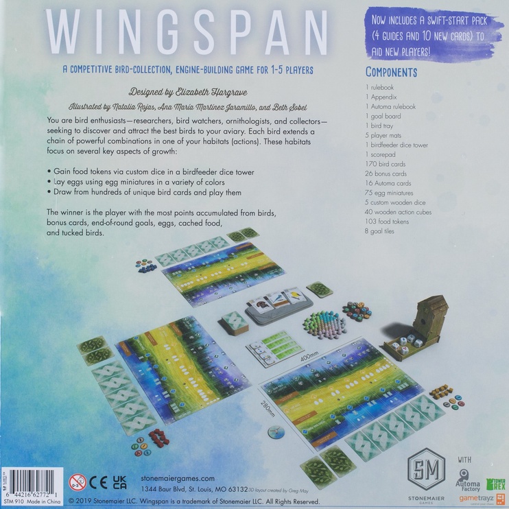 Lauamäng Stonemaier Games Wingspan 7953, EN