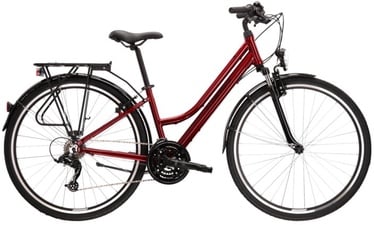Velosipēds pilsētas Kross Trans 1.0 Lady, 28 ", M rāmis, melna/sarkana