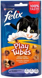 Лакомство для кошек Felix Play Tubes Chicken & Liver, 0.05 кг