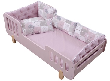 Bērnu gulta Kalune Design Lucca 106DNV1450, rozā, 84 x 171 cm