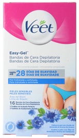 Depilācijas joslas Veet Easy Gel Sensitive, 16 gab.