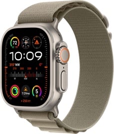 Viedais pulkstenis Apple Watch Ultra 2 GPS + Cellular, 49mm Titanium Olive Alpine Loop Large LV/EE, titāna