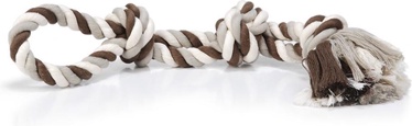 Игрушка для собаки Beeztees FlossyRope 3 Knots 641196, 60 см, коричневый/белый/серый