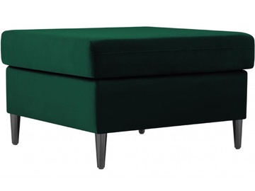 Пуф Micadoni Home Moghan Velvet, черный/темно-зеленый, 70 см x 70 см x 45 см