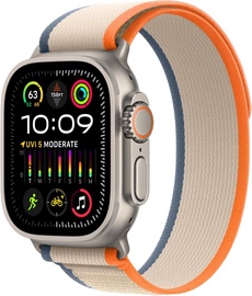 Умные часы Apple Watch Ultra 2 GPS + Cellular, 49mm Titanium Orange/Beige Trail Loop S/M LT, титановый