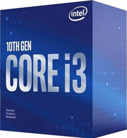 Protsessor Intel Intel® Core™ i3-10100F 3.6GHz 6MB BOX BX8070110100F, 3.6GHz, LGA 1200, 6MB