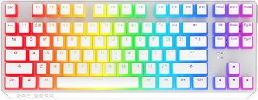 Klaviatūra Spc Gear GK630K Tournament Kailh Red EN, balta