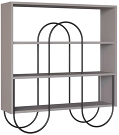 Riiul Kalune Design Norfolk 776HMS2503, must/hele pruun, 25.5 cm x 96 cm x 99 cm