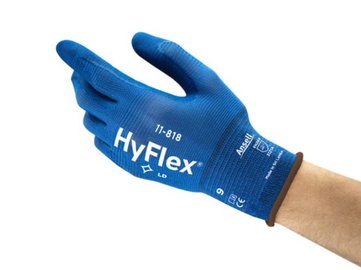 Рабочие перчатки перчатки Ansell HyFlex 11-819, нейлон/нитрил, синий, 8