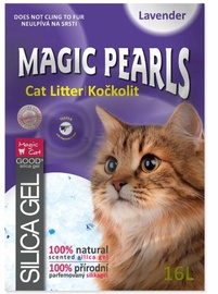Kaķu pakaiši kristāliskās smiltis Magic Pearls Lavender, 16 l