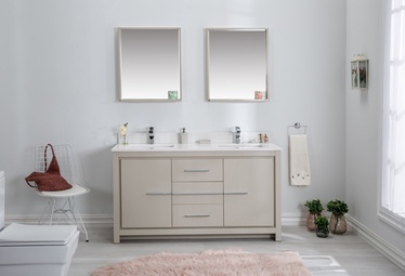 Комплект мебели для ванной Kalune Design Superior 60, бежевый, 54 см x 150 см x 86 см