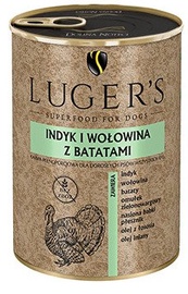 Mitrā barība (konservi) suņiem Luger's Turkey With Beef & Sweet Potatoes, liellopa gaļa/tītara gaļa, 0.8 kg