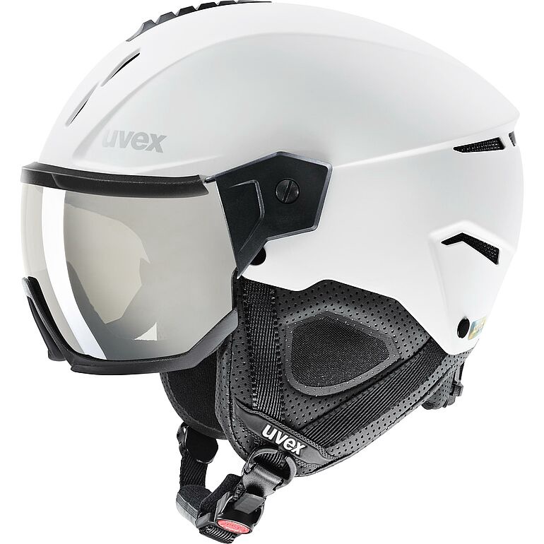 Suusakiiver Uvex Instinct Visor, valge/must, 53-56 cm