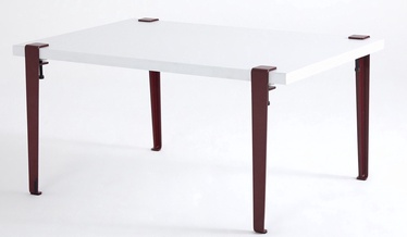 Kafijas galdiņš Kalune Design Neda, balta/sarkana, 60 cm x 90 cm x 45 cm