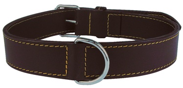 Kaelarihm koertele Zolux Leather Lined, pruun, 350 mm x 16 mm