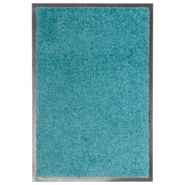 Durvju paklājs VLX Washable 323457, ciāna (cyan), 60 cm x 40 cm x 0.9 cm