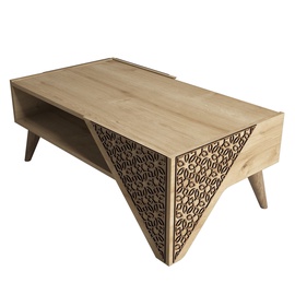 Журнальный столик Kalune Design Beril, светло-коричневый, 58 см x 105 см x 40 см