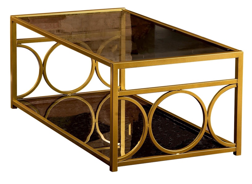 Журнальный столик Kalune Design Frederika, золотой, 120 см x 60 см x 45 см